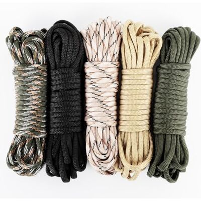 Romon Paracord 550 Seil 30 Meter, Paracords Set 4mm, Nylonseil Bänder, Schnur Reissfest, Seil Sonnensegel mit 7 Kernen, Survival Seil, Reepschnur 5 Farben/6 Meters, Schwarz Romon Paracord 550 Seil 30 Meter, Paracords Set 4mm, Nylonseil Bänder, Schnur Reissfest, Seil Sonnensegel mit 7 Kernen, Survival Seil, Reepschnur 5 Farben/6 Meters, Schwarz