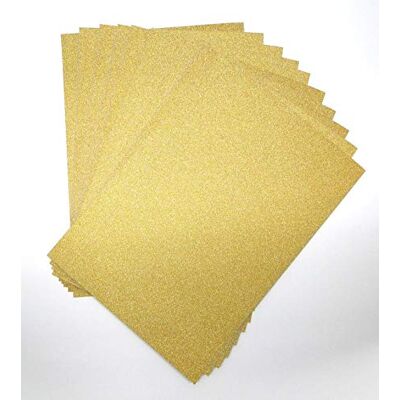 Habercrafts A4 Gold Glitzer-Karton, Glitzerpapier, fusselfrei, glitzernd, Bastelpapier, 250 g/m², glitzernd, Bastelkarton, Glitzer, Karton, säurefrei (Gold, 10 Blatt) Habercrafts A4 Gold Glitzer-Karton, Glitzerpapier, fusselfrei, glitzernd, Bastelpapier, 250 g/m², glitzernd, Bastelkarton, Glitzer, Karton, säurefrei (Gold, 10 Blatt)
