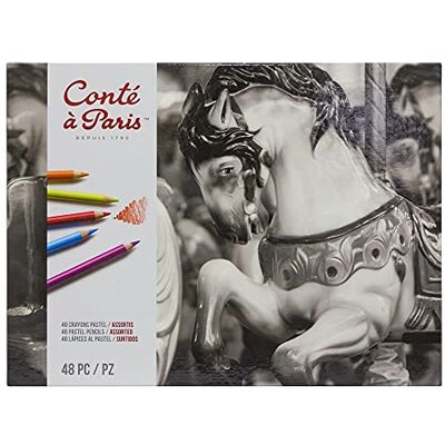 Conté à Paris 2184 Pastellstifte 48er Set – Hochpigmentierte Künstlerstifte, Pastellfarben für Skizzen & Zeichnungen, Detailarbeiten, Landschaftsmalerei, Porträts, Made in France Conté à Paris 2184 Pastellstifte 48er Set – Hochpigmentierte Künstlerstifte, Pastellfarben für Skizzen & Zeichnungen, Detailarbeiten, Landschaftsmalerei, Porträts, Made in France