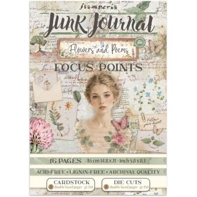 Stamperia Junk Journal Stickers, Die-Cuts & Backgrounds (Flowers and Poems) (Focus Point) (A5) Stamperia Junk Journal Stickers, Die-Cuts & Backgrounds (Flowers and Poems) (Focus Point) (A5)