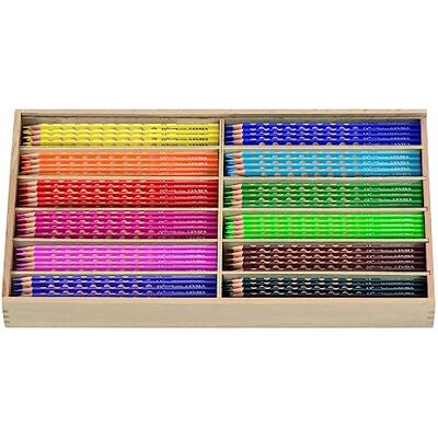 LYRA Groove Slim Buntstifte lackiert Schulbox 144 Stk. Holzbuntstifte, ergonomischer Naturgriff, dreikant, Mine 3,3mm, 12 x 12 Farben LYRA Groove Slim Buntstifte lackiert Schulbox 144 Stk. Holzbuntstifte, ergonomischer Naturgriff, dreikant, Mine 3,3mm, 12 x 12 Farben