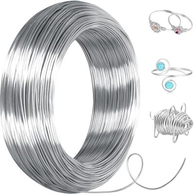 Cozary Basteldraht Dünn, Aluminium Dünner Draht Zum Basteln, Aluminiumdraht für DIY Schmuckherstellung und Bastelprojekte(1mm X 30 M) Cozary Basteldraht Dünn, Aluminium Dünner Draht Zum Basteln, Aluminiumdraht für DIY Schmuckherstellung und Bastelprojekte(1mm X 30 M)