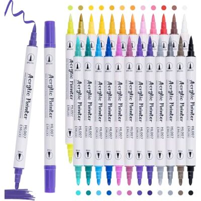 Carehabi Acrylstifte 24 Farben Acrylfarben stifte Wasserfeste Acrylic Paint Marker Stifte für Glas Holz Leinwand Keramik Weihnachten Basteln Ostern DIY Kunsthandwerk machen Carehabi Acrylstifte 24 Farben Acrylfarben stifte Wasserfeste Acrylic Paint Marker Stifte für Glas Holz Leinwand Keramik Weihnachten Basteln Ostern DIY Kunsthandwerk machen