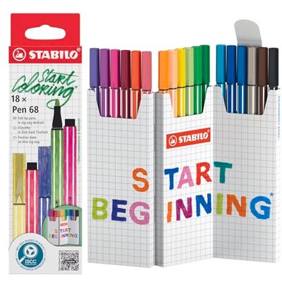 STABILO Pen 68 Filzstift-Set - Bunte 12er-Auswahl STABILO Pen 68 Filzstift-Set - Bunte 12er-Auswahl