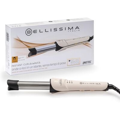 BELLISSIMA Imetec Instant Curls & Waves, Lockenstab für Wellen, Thermo Control, Durchmesser 25 mm, einstellbare Temperatur 170 °C 210 °C, schnelles Aufheizen, automatische Abschaltung, Kabelklemme BELLISSIMA Imetec Instant Curls & Waves, Lockenstab für Wellen, Thermo Control, Durchmesser 25 mm, einstellbare Temperatur 170 °C 210 °C, schnelles Aufheizen, automatische Abschaltung, Kabelklemme