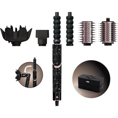 Shark FlexStyle Sparkle Limited Edition Black Diamond 5-in-1 Haarstyler & -trockner mit Lockenaufsatz, Paddelbürste, Ovalbürste, Konzentrator, Diffusor, Aufbewahrungsbox, ohne Hitzeschäden HD446JBEU Shark FlexStyle Sparkle Limited Edition Black Diamond 5-in-1 Haarstyler & -trockner mit Lockenaufsatz, Paddelbürste, Ovalbürste, Konzentrator, Diffusor, Aufbewahrungsbox, ohne Hitzeschäden HD446JBEU