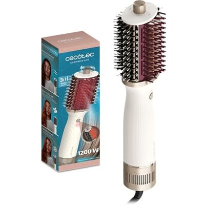 Cecotec Warmluftbürste Air DryBold Champagne 1.200 W Leistung, 3 Stylingmodi mit Drehrad, Keramikbeschichtung, Ionische Technologie, PTC-Heizelemente Aktivierbar, Glätten Cecotec Warmluftbürste Air DryBold Champagne 1.200 W Leistung, 3 Stylingmodi mit Drehrad, Keramikbeschichtung, Ionische Technologie, PTC-Heizelemente Aktivierbar, Glätten