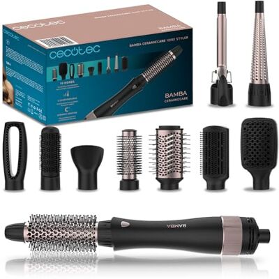 Cecotec Warmluftbürste CeramicCare 10in1 Styler, 1000W, 10 Styling-Aufsätze Keramikbeschichtung, Kaltluftstufe, 3 Temperatur- und Gebläsestufen, kühle Spitze, 1,6m 360°-Drehkabel zum Glätten & Trocknen Cecotec Warmluftbürste CeramicCare 10in1 Styler, 1000W, 10 Styling-Aufsätze Keramikbeschichtung, Kaltluftstufe, 3 Temperatur- und Gebläsestufen, kühle Spitze, 1,6m 360°-Drehkabel zum Glätten & Trocknen