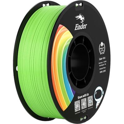 Creality Ender PLA+ Filament für 3D-Drucker, 1,75mm 3D Druck Filament, 1kg Spule, Maßgenauigkeit +/- 0,02mm, passend für die meisten FDM 3D Drucker, Hellgrün Creality Ender PLA+ Filament für 3D-Drucker, 1,75mm 3D Druck Filament, 1kg Spule, Maßgenauigkeit +/- 0,02mm, passend für die meisten FDM 3D Drucker, Hellgrün
