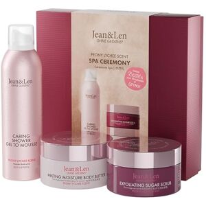 Jean & Len Spa Ceremony Giftbox Peony & Lychee, hochwertige Geschenkbox mit 3 hochwertigen Produkten, Produkte für Körper und Geist, Verpackung ist FSC zertifiziert, veganes Geschenkset Jean & Len Spa Ceremony Giftbox Peony & Lychee, hochwertige Geschenkbox mit 3 hochwertigen Produkten, Produkte für Körper und Geist, Verpackung ist FSC zertifiziert, veganes Geschenkset