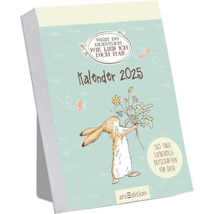 Ars Edition Abreißkalender Weißt du eigentlich, wie lieb ich dich hab? 2025: 365 Tage liebevolle Botschaften für dich Mit den Hasen glücklich durchs Jahr Ars Edition Abreißkalender Weißt du eigentlich, wie lieb ich dich hab? 2025: 365 Tage liebevolle Botschaften für dich Mit den Hasen glücklich durchs Jahr