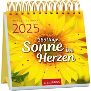 Ars Edition Mini-Wochenkalender 365 Tage Sonne im Herzen 2025: Kleiner Tischkalender für mehr gute Laune und Lebensfreude Ars Edition Mini-Wochenkalender 365 Tage Sonne im Herzen 2025: Kleiner Tischkalender für mehr gute Laune und Lebensfreude
