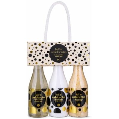accentra Geschenkset LET'S CELEBRATE für Frauen mit Tea Rose & Velvet Duft Badeset mit Duschgel, Bodylotion und Badesalz, Badezusatz in schwarz/creme/gold, Geschenk zu Geburtstag, Muttertag und JGA accentra Geschenkset LET'S CELEBRATE für Frauen mit Tea Rose & Velvet Duft Badeset mit Duschgel, Bodylotion und Badesalz, Badezusatz in schwarz/creme/gold, Geschenk zu Geburtstag, Muttertag und JGA