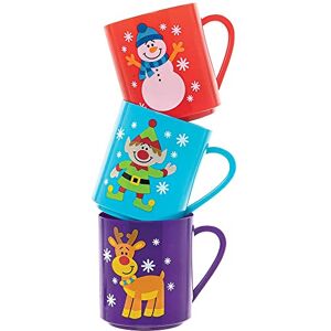 Baker Ross FX398 Weihnachtsfreunde Plastik Becher 4er Pack, Plastikbecher für Kinder, wiederverwendbare Weihnachtsbecher Baker Ross FX398 Weihnachtsfreunde Plastik Becher 4er Pack, Plastikbecher für Kinder, wiederverwendbare Weihnachtsbecher