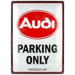 ART Retro Blechschild, 30 x 40 cm, Audi – Parking Only – Geschenk-Idee für Audi-Zubehör Fans, Original Lizenzprodukt (OLP), aus Metall, Vintage Design, Blechschilder Sprüche ART Retro Blechschild, 30 x 40 cm, Audi – Parking Only – Geschenk-Idee für Audi-Zubehör Fans, Original Lizenzprodukt (OLP), aus Metall, Vintage Design, Blechschilder Sprüche