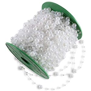 WeddingTree Perlengirlande weiss Perlenband für Hochzeits- und Partydeko Geburtstag Taufe Weihnachten 1 Rolle WeddingTree Perlengirlande weiss Perlenband für Hochzeits- und Partydeko Geburtstag Taufe Weihnachten 1 Rolle