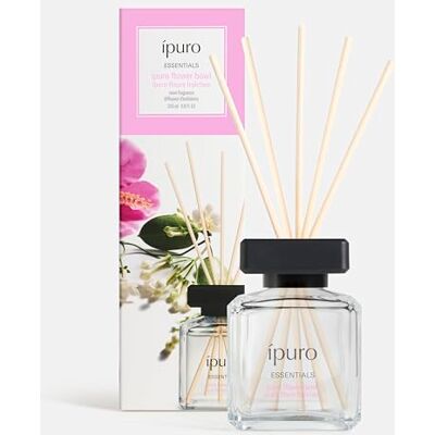 Ipuro Essentials FLOWER BOWL Raumduft mit Stäbchen 200 ml Raumerfrischer mit Blumenduft, Mandarine, Bergamotte, Jasmin, Veilchen & Zedernholz Duft Aroma Diffuser mit Stäbchen Lufterfrischer Ipuro Essentials FLOWER BOWL Raumduft mit Stäbchen 200 ml Raumerfrischer mit Blumenduft, Mandarine, Bergamotte, Jasmin, Veilchen & Zedernholz Duft Aroma Diffuser mit Stäbchen Lufterfrischer