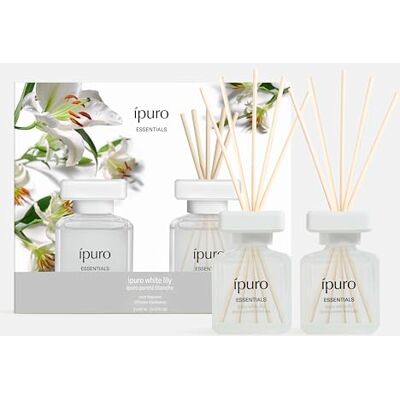 Ipuro Essentials WHITE LILY Raumduft mit Stäbchen 2x50 ml Raumerfrischer mit Pfirsich, Maiglöckchen, Jasmin, Nelke, weißem Moschus & Zedernholz Duft Aroma Diffuser mit Stäbchen Lufterfrischer Ipuro Essentials WHITE LILY Raumduft mit Stäbchen 2x50 ml Raumerfrischer mit Pfirsich, Maiglöckchen, Jasmin, Nelke, weißem Moschus & Zedernholz Duft Aroma Diffuser mit Stäbchen Lufterfrischer