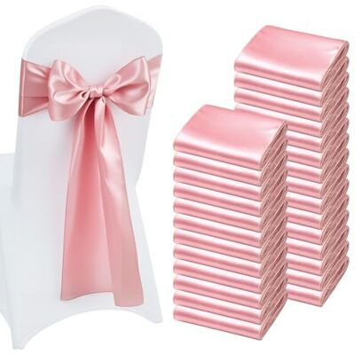 VEVOR Satin-Stuhlschärpen mit Schleifen (275x17 cm) 100 STK. Stuhlbänder zum Binden, Stuhlbänder für Hochzeiten Bankett Dekorationen Veranstaltungen Bankettstuhlbezüge, Stuhlschleifen Rosegold VEVOR Satin-Stuhlschärpen mit Schleifen (275x17 cm) 100 STK. Stuhlbänder zum Binden, Stuhlbänder für Hochzeiten Bankett Dekorationen Veranstaltungen Bankettstuhlbezüge, Stuhlschleifen Rosegold