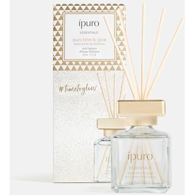Ipuro Essentials TIME TO GLOW Raumduft mit Stäbchen 50 ml Raumerfrischer mit Tonkabohne, Kaschmirholz & orientalisch blumigen Noten Duft Aroma Diffuser mit Stäbchen, Lufterfrischer für die Wohnung Ipuro Essentials TIME TO GLOW Raumduft mit Stäbchen 50 ml Raumerfrischer mit Tonkabohne, Kaschmirholz & orientalisch blumigen Noten Duft Aroma Diffuser mit Stäbchen, Lufterfrischer für die Wohnung