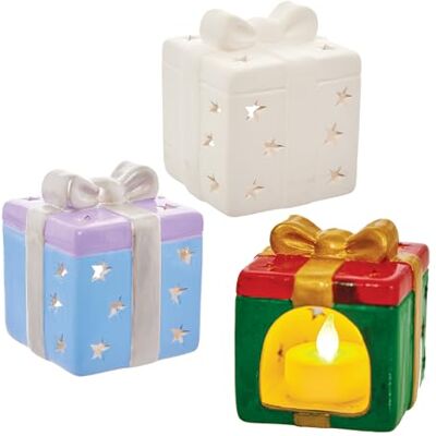Baker Ross FN331 Teelichthalter aus Keramik 2er-Pack, Weihnachtsbasteln für Kinder, Keramikmalerei Baker Ross FN331 Teelichthalter aus Keramik 2er-Pack, Weihnachtsbasteln für Kinder, Keramikmalerei