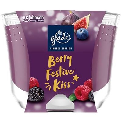 Glade Langanhaltende Duftkerze im Glas, Berry Festive Kiss, bis zu 30 Stunden Brenndauer, 4er Pack (4x204 g) Glade Langanhaltende Duftkerze im Glas, Berry Festive Kiss, bis zu 30 Stunden Brenndauer, 4er Pack (4x204 g)