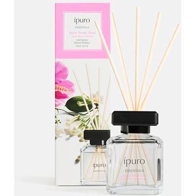 Ipuro Essentials FLOWER BOWL Raumduft mit Stäbchen 100 ml Raumerfrischer mit Blumenduft, Mandarine, Bergamotte, Jasmin, Veilchen & Zedernholz Duft Aroma Diffuser mit Stäbchen Lufterfrischer Ipuro Essentials FLOWER BOWL Raumduft mit Stäbchen 100 ml Raumerfrischer mit Blumenduft, Mandarine, Bergamotte, Jasmin, Veilchen & Zedernholz Duft Aroma Diffuser mit Stäbchen Lufterfrischer