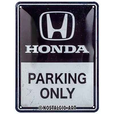 ART Retro Blechschild, 15 x 20 cm, Honda AM – Parking Only Original Honda Lizenzprodukt (OLP), aus Metall, Vintage Design, Blechschilder Sprüche, Geschenk-Idee für Honda-Fans ART Retro Blechschild, 15 x 20 cm, Honda AM – Parking Only Original Honda Lizenzprodukt (OLP), aus Metall, Vintage Design, Blechschilder Sprüche, Geschenk-Idee für Honda-Fans