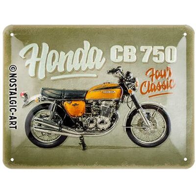 ART Retro Blechschild, 15 x 20 cm, Honda MC – CB750 Four Original Honda Lizenzprodukt (OLP), aus Metall, Vintage Design, Blechschilder Sprüche, Geschenk-Idee für Biker ART Retro Blechschild, 15 x 20 cm, Honda MC – CB750 Four Original Honda Lizenzprodukt (OLP), aus Metall, Vintage Design, Blechschilder Sprüche, Geschenk-Idee für Biker