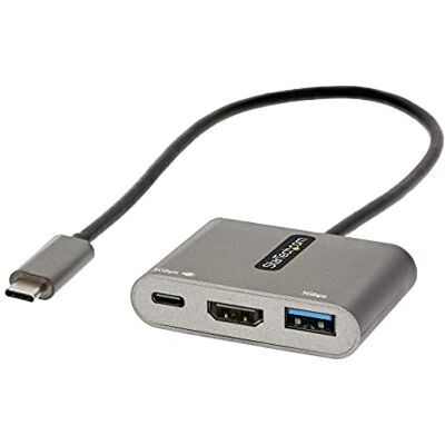 StarTech .com USB-C Multiport Adapter, USB-C auf HDMI 4K Anschluss, 100W PD, USB 3.0 Hub 5Gbit/s (1xTyp-C/ 1xA), USB-C zu HDMI Dock/Reiseadapter mit Stromversorgung, Laptop Dockingstation (CDP2HDUACP2) StarTech .com USB-C Multiport Adapter, USB-C auf HDMI 4K Anschluss, 100W PD, USB 3.0 Hub 5Gbit/s (1xTyp-C/ 1xA), USB-C zu HDMI Dock/Reiseadapter mit Stromversorgung, Laptop Dockingstation (CDP2HDUACP2)