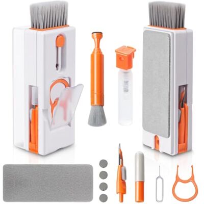 Alyvisun Tastatur Reinigungsset, 11 in 1 Laptop Kopfhörer Reinigungsset, Multifunktional Keyboard Cleaner Tastaturreiniger mit Bürste, für Tablet, Handy, Computer, Bildschirm Alyvisun Tastatur Reinigungsset, 11 in 1 Laptop Kopfhörer Reinigungsset, Multifunktional Keyboard Cleaner Tastaturreiniger mit Bürste, für Tablet, Handy, Computer, Bildschirm