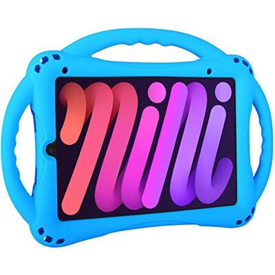TopEsct Kinder-Schutzhülle für iPad mini 7 (A17 Pro) 2024/iPad Mini6 2021, stoßfeste Silikonhülle mit Griff, Ständer für iPad mini 6./7. Generation, Blau TopEsct Kinder-Schutzhülle für iPad mini 7 (A17 Pro) 2024/iPad Mini6 2021, stoßfeste Silikonhülle mit Griff, Ständer für iPad mini 6./7. Generation, Blau