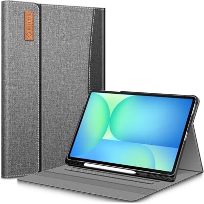 FINTIE Hülle für Samsung Galaxy Tab S10 FE+ Plus 13.1 Zoll 2025 Tablet, Folio Schutzhülle mit Multi-Winkel Betrachtung, S Pen Halter und Dokumentenfach, Dunkelgrau FINTIE Hülle für Samsung Galaxy Tab S10 FE+ Plus 13.1 Zoll 2025 Tablet, Folio Schutzhülle mit Multi-Winkel Betrachtung, S Pen Halter und Dokumentenfach, Dunkelgrau