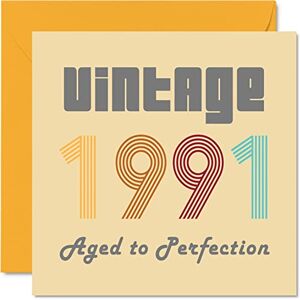 Stuff4 Geburtstagskarten zum 33. Geburtstag für Männer und Frauen – Vintage 1991 Aged To Perfection – 33 Geburtstagskarten Lustig für Sie und Ihn 145 mm x 145 mm Glückwunschkarten Stuff4 Geburtstagskarten zum 33. Geburtstag für Männer und Frauen – Vintage 1991 Aged To Perfection – 33 Geburtstagskarten Lustig für Sie und Ihn 145 mm x 145 mm Glückwunschkarten