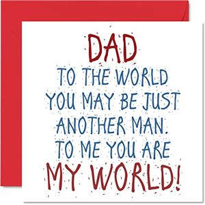 Stuff4 Lustige Vatertagskarten für Papa – Dad You Are My World – Happy Birthday Karte von Tochter oder Sohn, Vatertagsgeschenk, 145 mm x 145 mm, Vatertagskarte, Geschenk für Papa Stuff4 Lustige Vatertagskarten für Papa – Dad You Are My World – Happy Birthday Karte von Tochter oder Sohn, Vatertagsgeschenk, 145 mm x 145 mm, Vatertagskarte, Geschenk für Papa