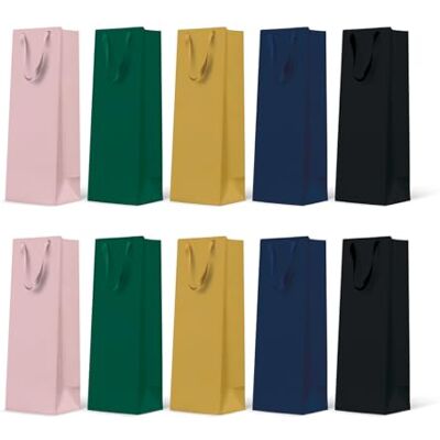 PAW Decor Collection PAW Geschenktüten 37 x 12 x 10 cm, 10 Stück Unifarben Dunkel Stabil mit Griff, Mix aus 5 Designs, für Geburtstag, Hochzeit und jeden Anlass, im 10er-Set immer griffbereit PAW Decor Collection PAW Geschenktüten 37 x 12 x 10 cm, 10 Stück Unifarben Dunkel Stabil mit Griff, Mix aus 5 Designs, für Geburtstag, Hochzeit und jeden Anlass, im 10er-Set immer griffbereit