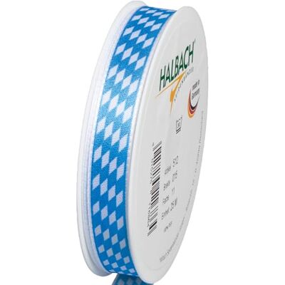 Halbach Oktoberfest Geschenkband, 15 x 25 m, weiß/blau Geschenkband mit bayerischer Raute, Made in Germany und waschbar für den Biergarten als Tischdekoration zum Oktoberfest Halbach Oktoberfest Geschenkband, 15 x 25 m, weiß/blau Geschenkband mit bayerischer Raute, Made in Germany und waschbar für den Biergarten als Tischdekoration zum Oktoberfest