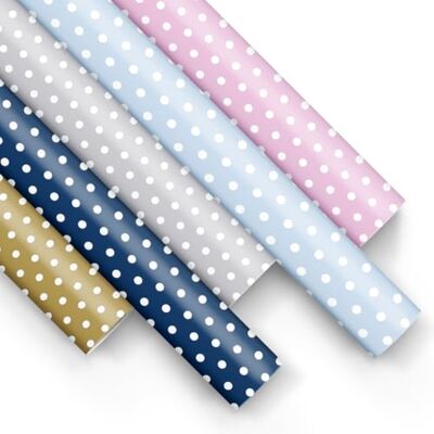 PAW Decor Collection PAW Geschenkpapier 200x70cm 5 Rollen Mix aus 5 Motiven Elegante Papierrolle für Geburtstage, Hochzeiten, Babypartys, Partys und Geschenke Punkte PAW Decor Collection PAW Geschenkpapier 200x70cm 5 Rollen Mix aus 5 Motiven Elegante Papierrolle für Geburtstage, Hochzeiten, Babypartys, Partys und Geschenke Punkte