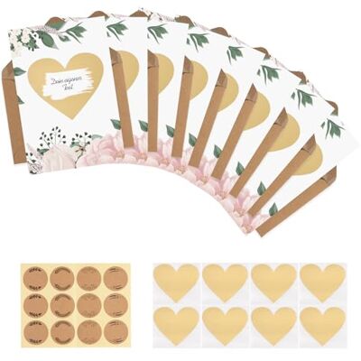 Carehabi Rubbelkarten zum selber beschriften Glückwunschkarte, Postkarte zum Geburtstag Happy Birthday Karten als Postkarten Set ideal als Grußkarte und Gutschein für Männer und Frauen Carehabi Rubbelkarten zum selber beschriften Glückwunschkarte, Postkarte zum Geburtstag Happy Birthday Karten als Postkarten Set ideal als Grußkarte und Gutschein für Männer und Frauen