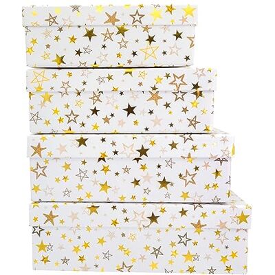 Idena Geschenkboxen Sterne, 4 Stück Geschenkschachteln, Geschenkverpackung für Weihnachten, 30354 Idena Geschenkboxen Sterne, 4 Stück Geschenkschachteln, Geschenkverpackung für Weihnachten, 30354