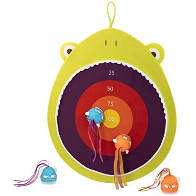 B. toys Hungry Toss Ribbity Dart Board Spiel Kinder-Dartscheibe Partyspiele für Kinder Spielzeug für drinnen und draußen 3 Jahre + B. toys Hungry Toss Ribbity Dart Board Spiel Kinder-Dartscheibe Partyspiele für Kinder Spielzeug für drinnen und draußen 3 Jahre +