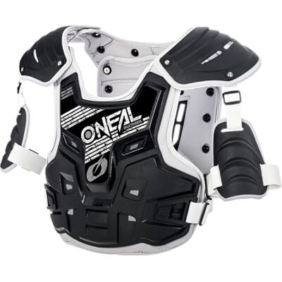 O'NEAL Brustprotektor Motocross Enduro Aus Kunststoff-Spritzguss, Verstellbare Hüftgurte PXR Stone Shield Brustpanzer Erwachsene Schwarz Grau One Size O'NEAL Brustprotektor Motocross Enduro Aus Kunststoff-Spritzguss, Verstellbare Hüftgurte PXR Stone Shield Brustpanzer Erwachsene Schwarz Grau One Size