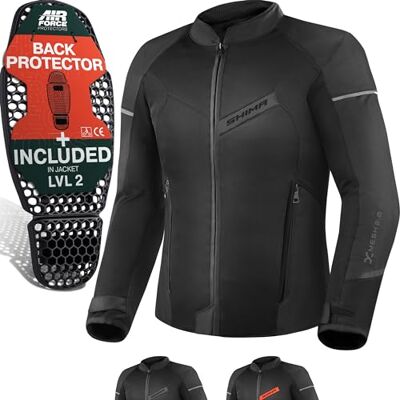 SHIMA X-Mesh Motorrad Jacke mit Protektoren Damen und Herren AirForce Rückenprotektor Motorradjacke Sommer Wasserdicht SHIMA X-Mesh Motorrad Jacke mit Protektoren Damen und Herren AirForce Rückenprotektor Motorradjacke Sommer Wasserdicht