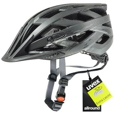 Uvex i-vo cc Leichter Allround-Helm für Damen und Herren individuelle Größenanpassung Black-Smoke matt 52-57 cm Uvex i-vo cc Leichter Allround-Helm für Damen und Herren individuelle Größenanpassung Black-Smoke matt 52-57 cm
