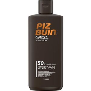 Piz Buin Allergy Sonnencreme LSF 50 – Wasserfestes Sonnenschutzmittel für empfindliche Haut und Allergiker, mit Calmanelle und FEVERFEW PFE, hoher UVA- und UVB-Schutz, 200ml Piz Buin Allergy Sonnencreme LSF 50 – Wasserfestes Sonnenschutzmittel für empfindliche Haut und Allergiker, mit Calmanelle und FEVERFEW PFE, hoher UVA- und UVB-Schutz, 200ml