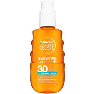 Garnier Ambre Solaire Sensitive Expert + Hydrating UV Water Sonnenschutzspray LSF 30, Hoher UV-Schutz für Körper, Gesicht und Haare, Erfrischend, wasserfest und nicht fettend, 150 ml Garnier Ambre Solaire Sensitive Expert + Hydrating UV Water Sonnenschutzspray LSF 30, Hoher UV-Schutz für Körper, Gesicht und Haare, Erfrischend, wasserfest und nicht fettend, 150 ml