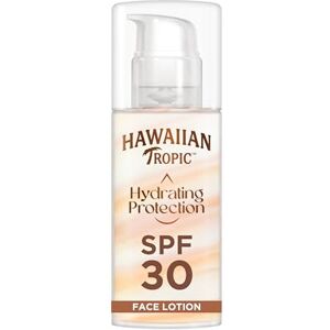 HAWAIIAN Tropic Hydrating Protection Face Sunscreen Sonnenschutz für das Gesicht LSF 30 UVA + UVB Schutz, 50 ml, 12-Stunden-Feuchtigkeitspflege, Make-up-kompatibel, wasserfest, vegan HAWAIIAN Tropic Hydrating Protection Face Sunscreen Sonnenschutz für das Gesicht LSF 30 UVA + UVB Schutz, 50 ml, 12-Stunden-Feuchtigkeitspflege, Make-up-kompatibel, wasserfest, vegan