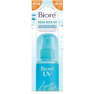 Bioré UV Aqua Rich LSF 50 Unsichtbares Gesichtsspray Inhalt: 60 ml Lichtschutzfaktor UVA-/UVB-Schutz Leichter, erfrischender Schutz Bioré UV Aqua Rich LSF 50 Unsichtbares Gesichtsspray Inhalt: 60 ml Lichtschutzfaktor UVA-/UVB-Schutz Leichter, erfrischender Schutz