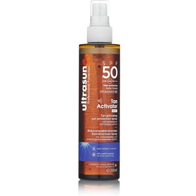 ultrasun Body Tan Activator SPF50 Spray, transparenter, bräunungsaktivierender Sonnenschutz Spray ultrasun Body Tan Activator SPF50 Spray, transparenter, bräunungsaktivierender Sonnenschutz Spray
