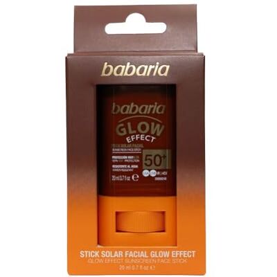 Babaria Sonnenschutz Stick Gesicht SPF 50 Glow Sonnenstick mit Strahlungseffekt Kompakter Sonnenschutz Gesichtspflege 25 g Babaria Sonnenschutz Stick Gesicht SPF 50 Glow Sonnenstick mit Strahlungseffekt Kompakter Sonnenschutz Gesichtspflege 25 g